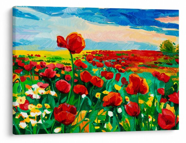 Slika polja z makom (70x50 cm)