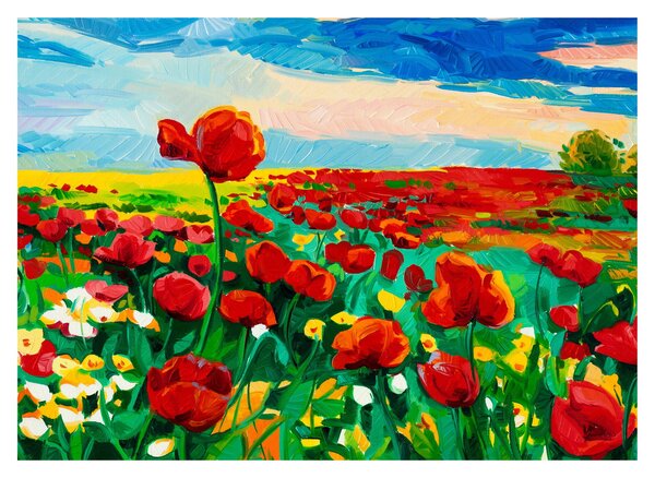 Slika polja z makom (70x50 cm)