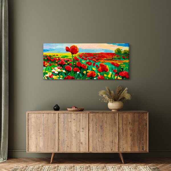 Slika polja z makom (120x50 cm)