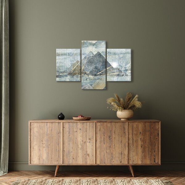 Slika - Piramide v modrem filtru (90x60 cm)