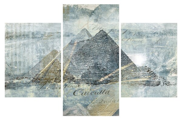 Slika - Piramide v modrem filtru (90x60 cm)