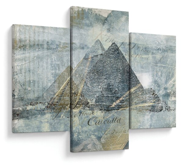Slika - Piramide v modrem filtru (90x60 cm)
