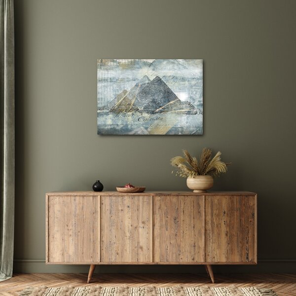 Slika - Piramide v modrem filtru (70x50 cm)