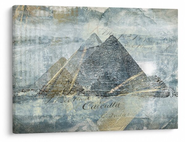 Slika - Piramide v modrem filtru (70x50 cm)