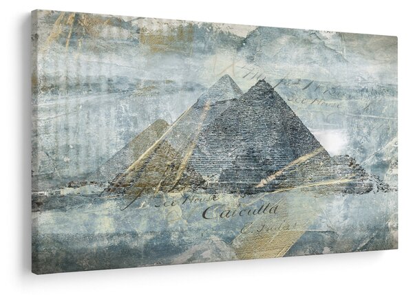 Slika - Piramide v modrem filtru (90x60 cm)