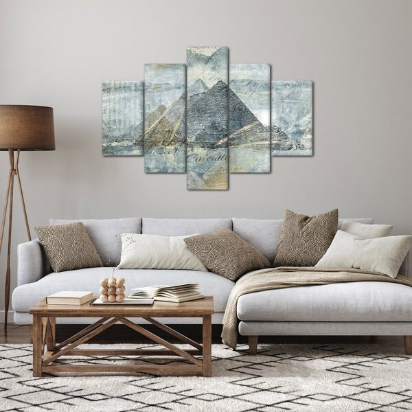 Slika - Piramide v modrem filtru (150x105 cm)