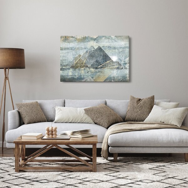Slika - Piramide v modrem filtru (90x60 cm)