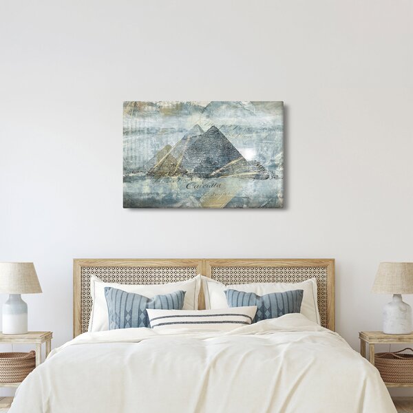 Slika - Piramide v modrem filtru (90x60 cm)