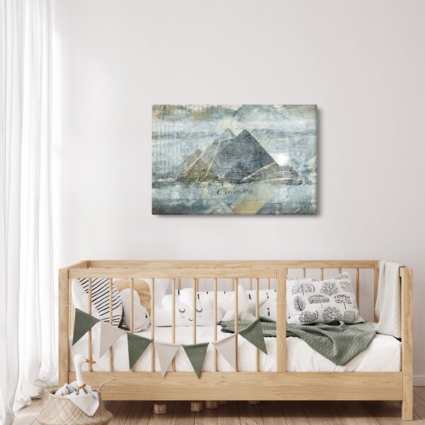 Slika - Piramide v modrem filtru (90x60 cm)