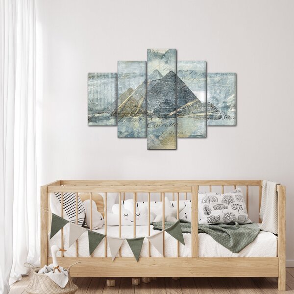 Slika - Piramide v modrem filtru (150x105 cm)
