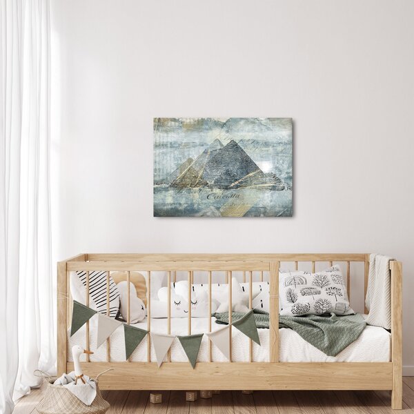 Slika - Piramide v modrem filtru (70x50 cm)
