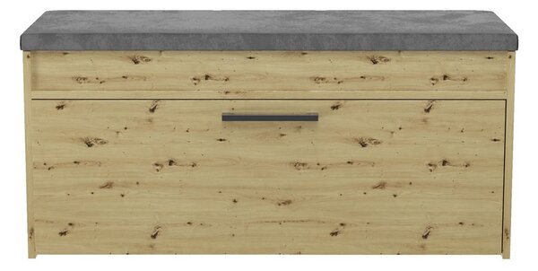 Shannan Parma klupa za odlaganje cipela, 100x49x35 cm, hrast