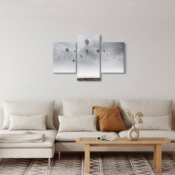 Slika - Baloni nad opečno steno (90x60 cm)