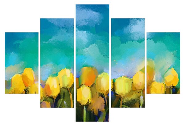 Slika rumenih tulipanov (150x105 cm)