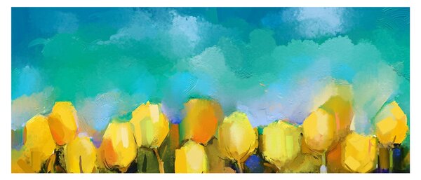 Slika rumenih tulipanov (120x50 cm)