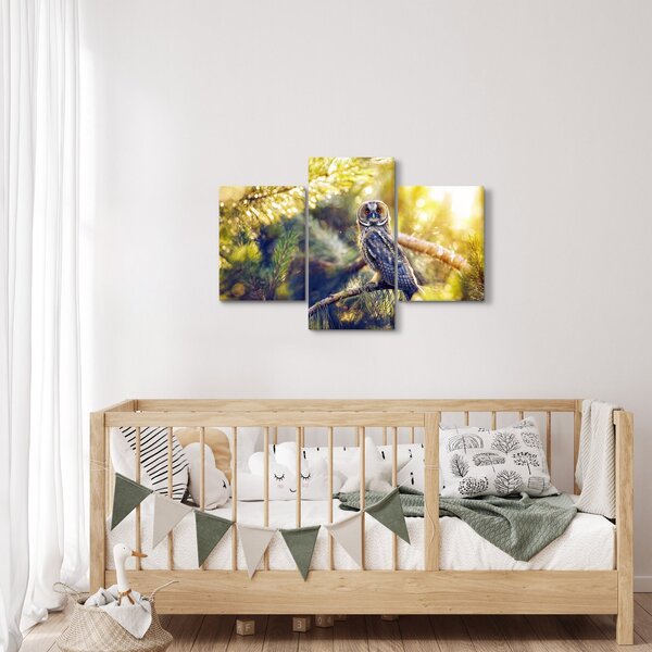 Slika sove na drevesu (90x60 cm)