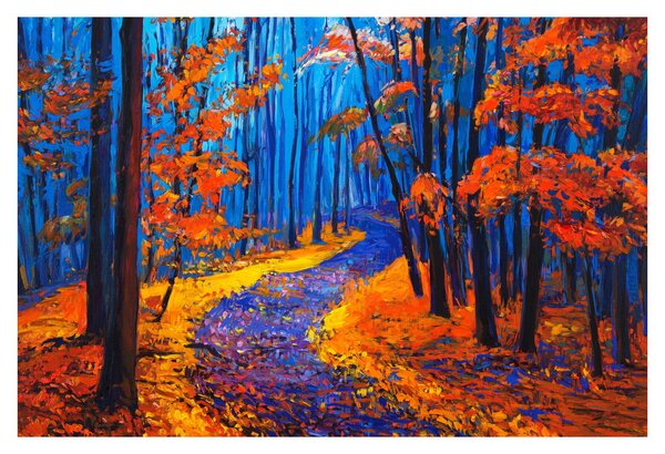 Slika jesenskega gozda (90x60 cm)