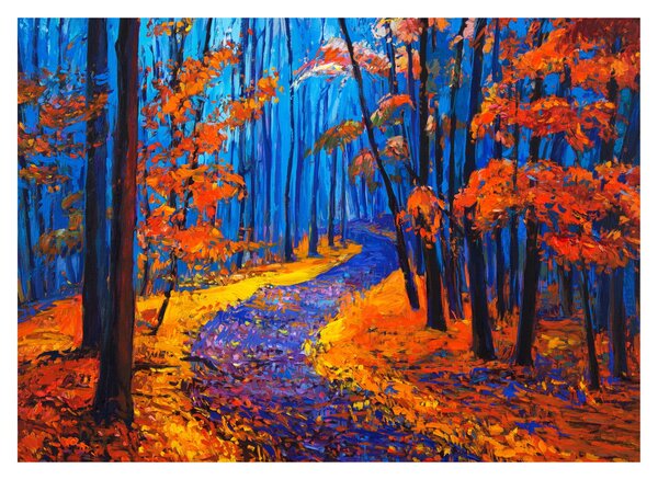 Slika jesenskega gozda (70x50 cm)