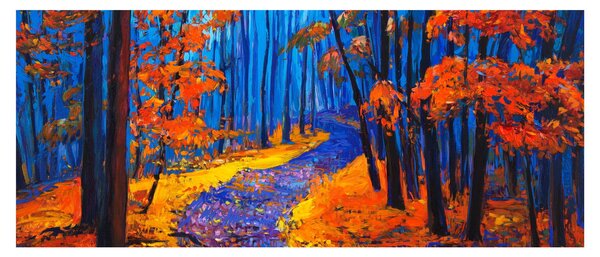 Slika jesenskega gozda (120x50 cm)