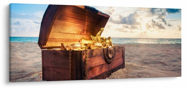 Slika - Zaklad na plaži (120x50 cm)