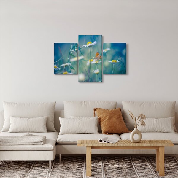 Slika - Metulj na marjetici (90x60 cm)