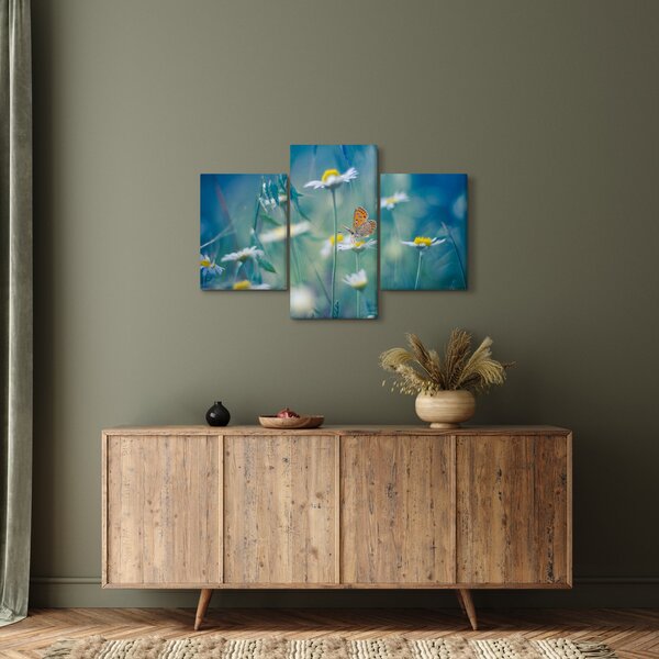 Slika - Metulj na marjetici (90x60 cm)