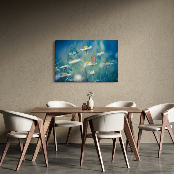 Slika - Metulj na marjetici (90x60 cm)