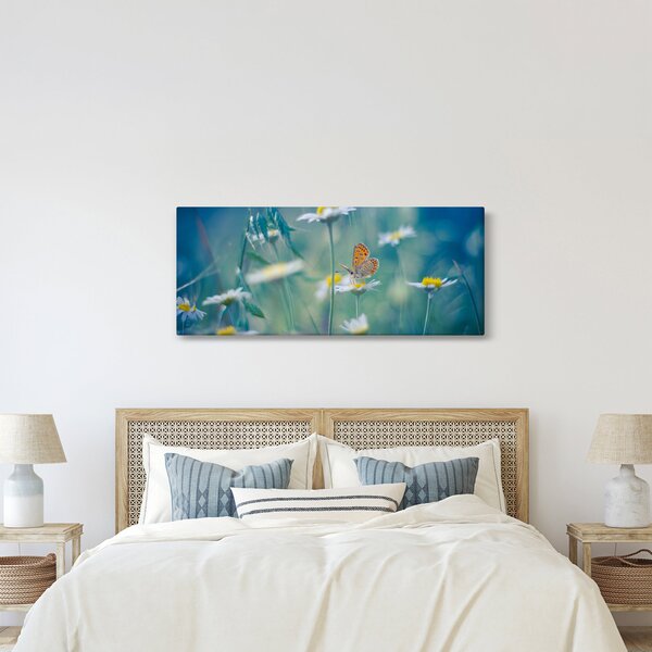 Slika - Metulj na marjetici (120x50 cm)