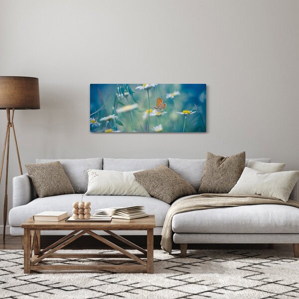 Slika - Metulj na marjetici (120x50 cm)