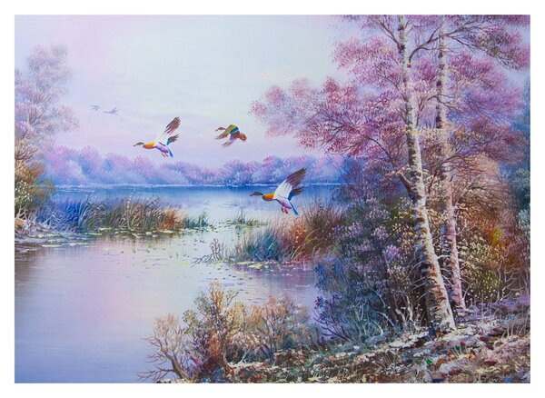 Slika - Jesen prihaja, oljna slika (70x50 cm)