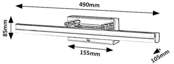 Rabalux 75016 - LED Prigušiva dodirna rasvjeta za ogledalo TURGON LED/13W/230V