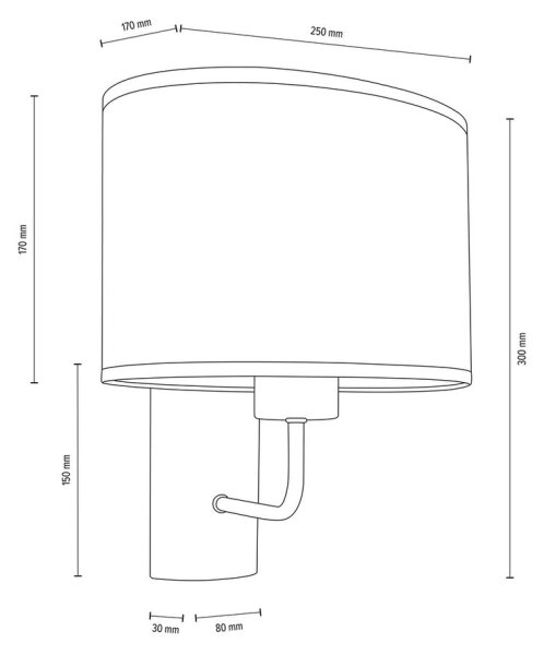 Spot-Light 2017400211537 - Zidna lampa MERCEDES 1xE27/25W/230V hrast