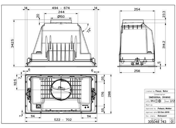 NAPA FABER INKA LUX SMART EV8 LED BK A52