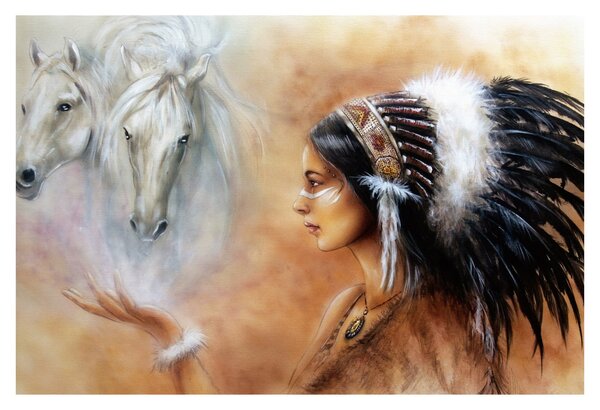 Slika - Magija Indijancev (90x60 cm)
