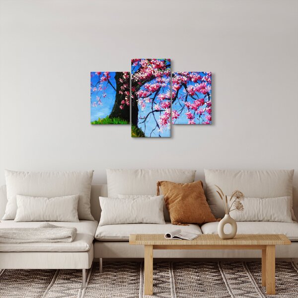 Podoba naslikanega češnjevega cveta (90x60 cm)