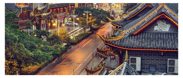 Slika - Qintai Road, Chengdu, Kitajska (120x50 cm)
