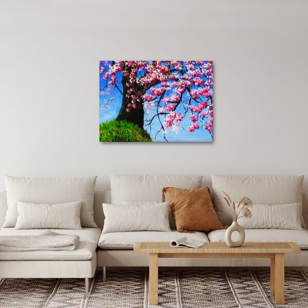 Podoba naslikanega češnjevega cveta (70x50 cm)