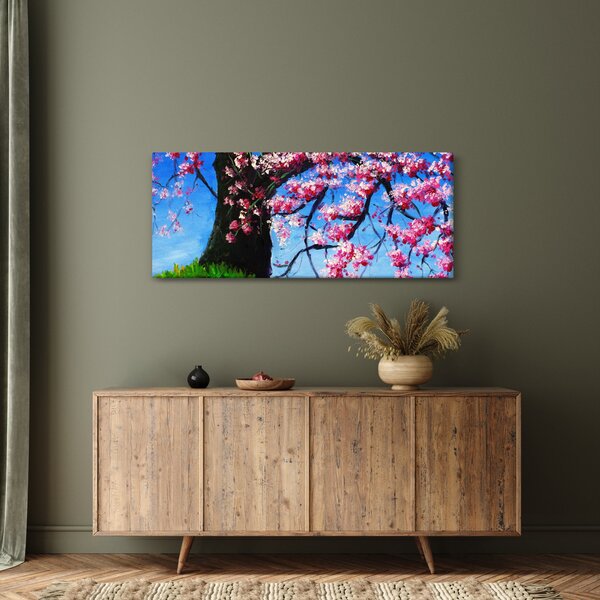 Podoba naslikanega češnjevega cveta (120x50 cm)