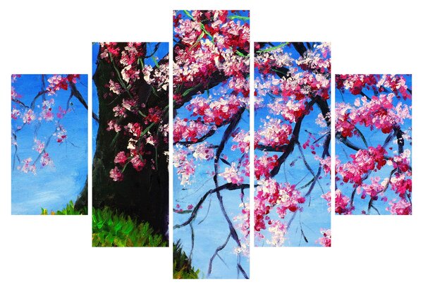 Podoba naslikanega češnjevega cveta (150x105 cm)