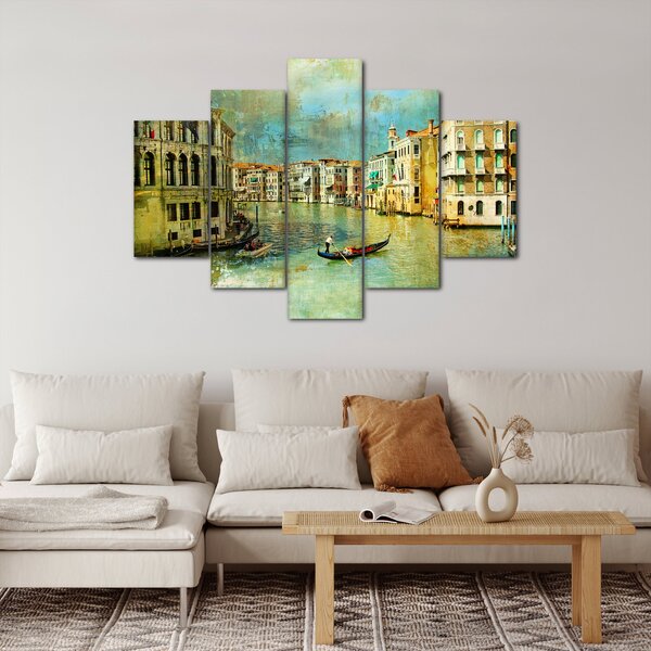 Slika - Beneški kanal in gondole (150x105 cm)