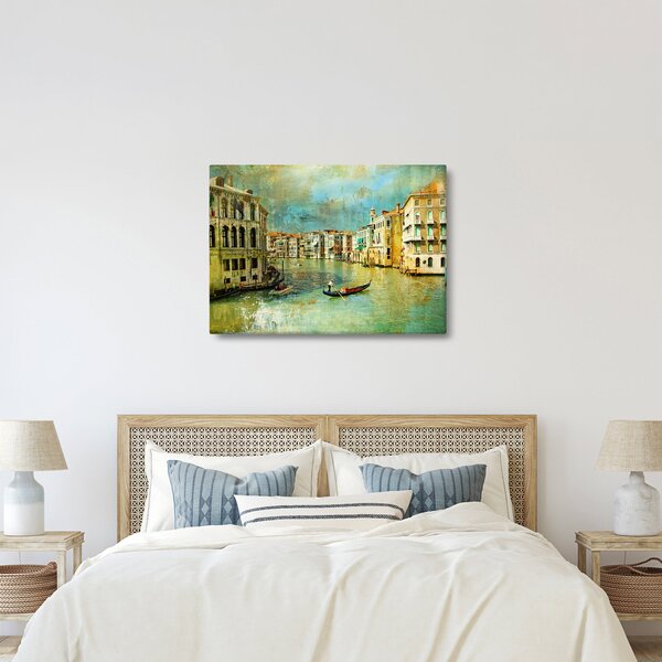 Slika - Beneški kanal in gondole (70x50 cm)