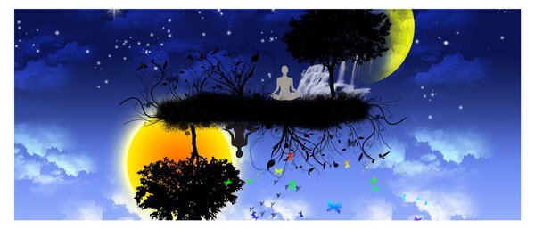 Slika - Odsev ravnovesja (120x50 cm)