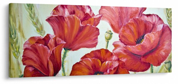 Slika - Cvetovi maka (120x50 cm)