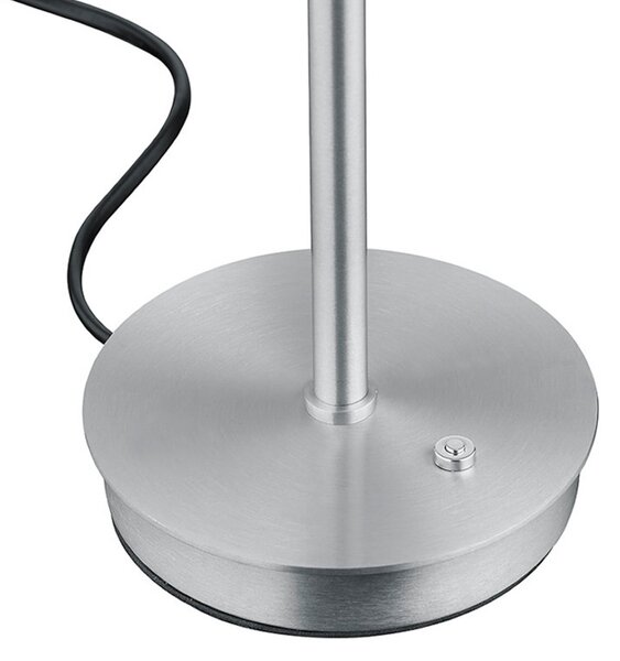 HELL LED stolna lampa Abby, aluminijske boje, visina 34 cm, metal/staklo, prigušiva, Metalik, Dnevni boravak/blagovaonica, Metal