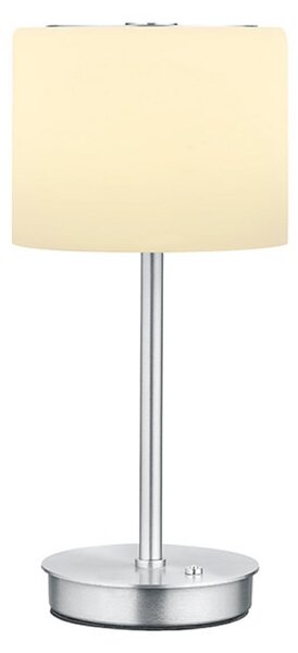 HELL LED stolna lampa Abby, aluminijske boje, visina 34 cm, metal/staklo, prigušiva, Metalik, Dnevni boravak/blagovaonica, Metal