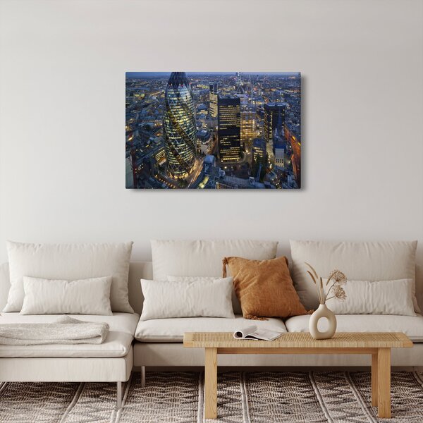 Slika - Večerna panorama Londona (90x60 cm)
