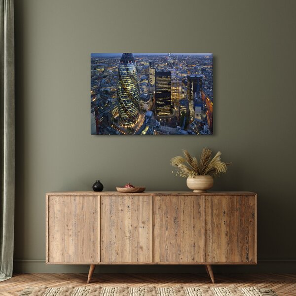 Slika - Večerna panorama Londona (90x60 cm)