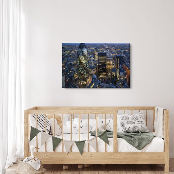 Slika - Večerna panorama Londona (90x60 cm)