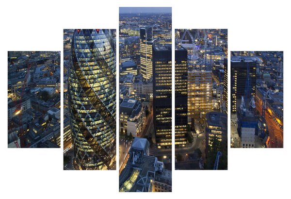 Slika - Večerna panorama Londona (150x105 cm)