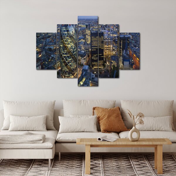Slika - Večerna panorama Londona (150x105 cm)